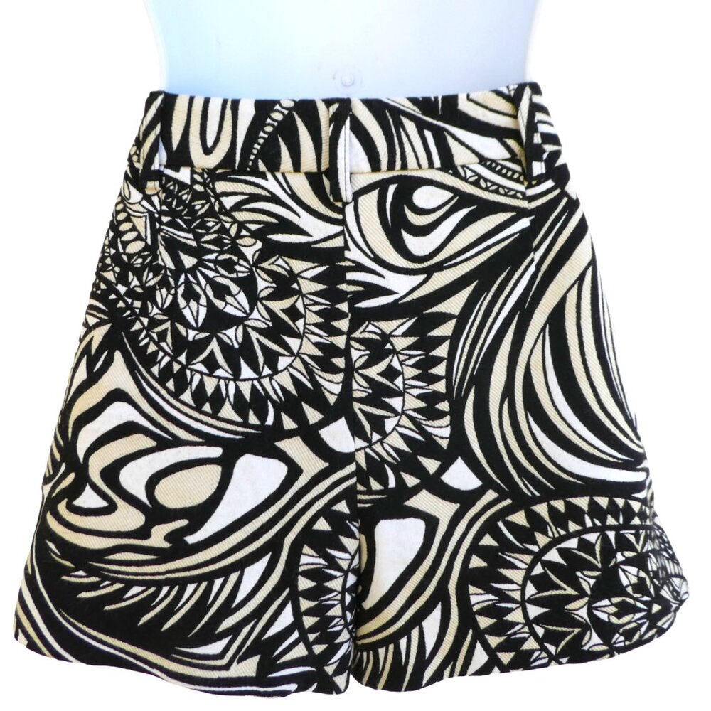 Emilio Pucci Italy Psychedelic Shorts Cheeky Zip Bar Clasp Fly Canvas Side Slits - Picture 4 of 10